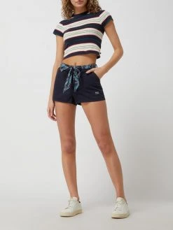 Superdry Cropped T-Shirt Aus Baumwolle - Marineblau