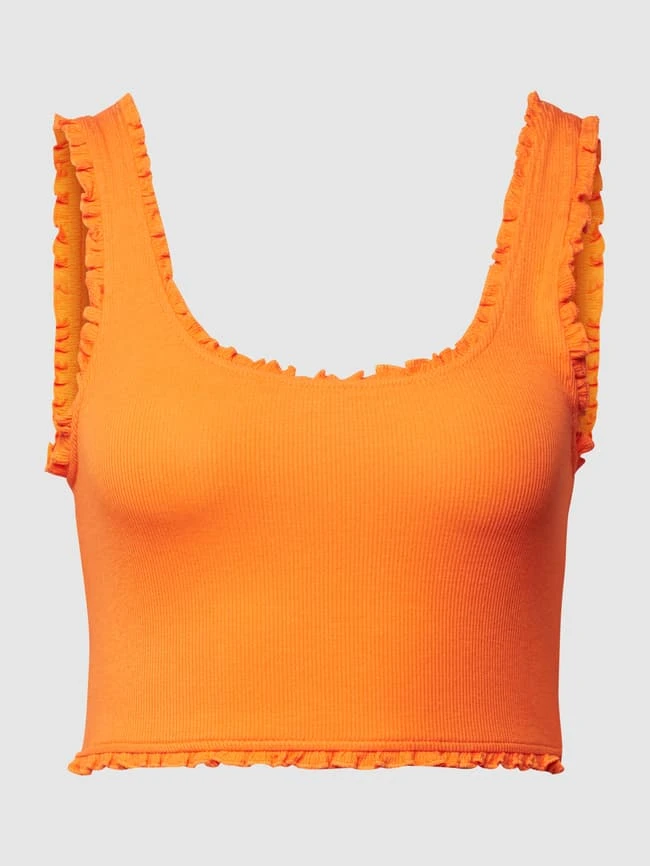 Only Crop Top Mit Rüschen - Orange 2 Only Crop Top Mit Rüschen - Orange – Bild 2