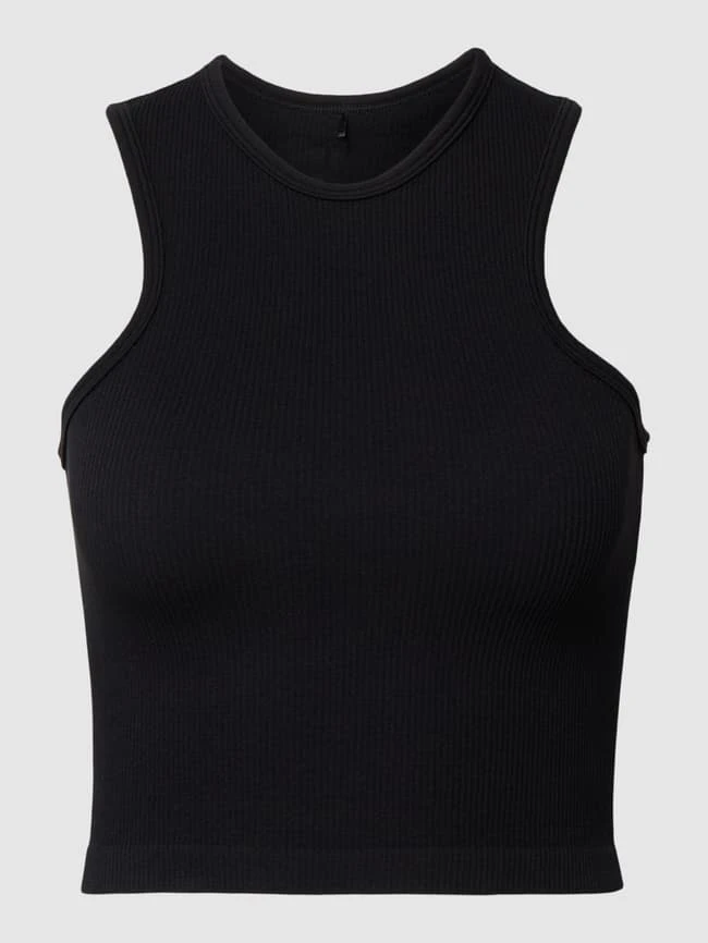 Only Crop Top In Ripp-Optik - Schwarz 2 Only Crop Top In Ripp-Optik - Schwarz – Bild 2