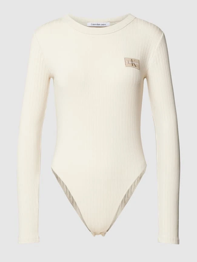 Calvin Klein Jeans Body Mit Rippenstruktur - Offwhite 2 Calvin Klein Jeans Body Mit Rippenstruktur - Offwhite – Bild 2