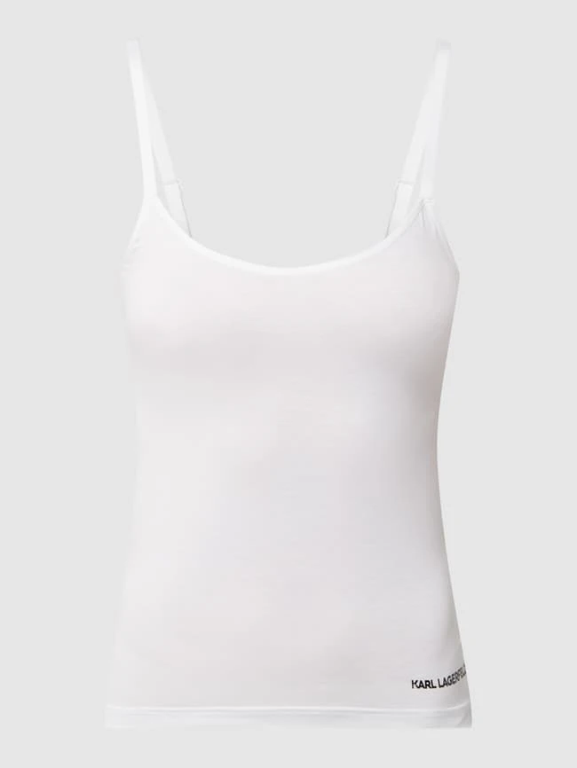 Karl Lagerfeld Top Mit Spaghettiträgern - Weiß 2 Karl Lagerfeld Top Mit Spaghettiträgern - Weiß – Bild 2