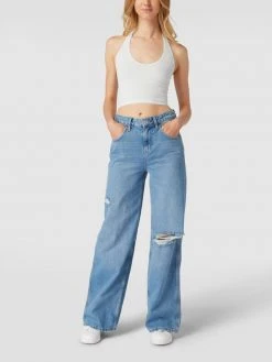 BDG Urban Outfitters Crop Top In Ripp-Optik - Weiß