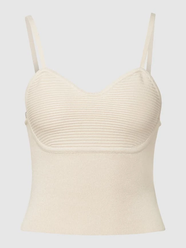 REVIEW Crop Top In Ripp-Optik - Offwhite 2 REVIEW Crop Top In Ripp-Optik - Offwhite – Bild 2