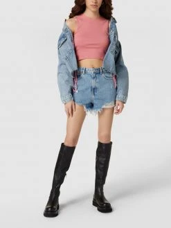 BDG Urban Outfitters Crop Top Mit Schnürung - Altrosa