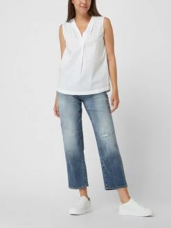 S.Oliver BLACK LABEL Blusentop Mit Kellerfalte - Offwhite