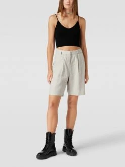 REVIEW Crop Top In Ripp-Optik - Schwarz