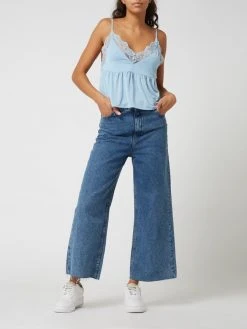 REVIEW Crop Top Im Lingerie-Look - Himmelblau