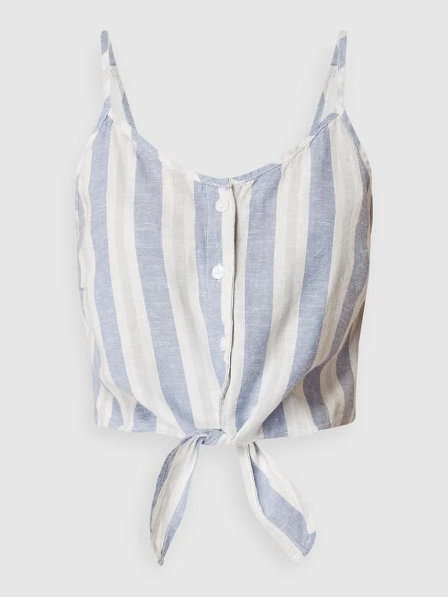 Only Crop Top Mit Knotendetail Modell 'Caro' - Blau 2 Only Crop Top Mit Knotendetail Modell 'Caro' - Blau – Bild 2
