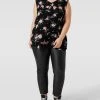 KAFFE Curve PLUS SIZE Bluse Mit Allover-Muster - Schwarz