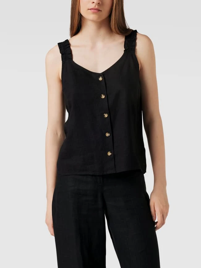 Tom Tailor Denim Blusentop Mit Label-Applikation - Schwarz 4 Tom Tailor Denim Blusentop Mit Label-Applikation - Schwarz – Bild 4