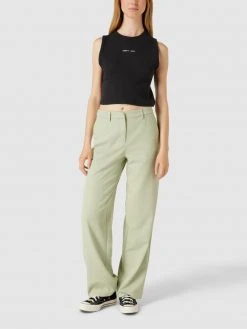 Tommy Jeans Crop Top Mit Label-Stitching Modell 'CROP' - Schwarz