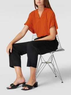 Q/S Designed By Blusenshirt Mit V-Ausschnitt - Terrakotta