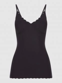 Skiny Top Mit Herausnehmbaren Cups Modell 'Micro Lovers' - Schwarz