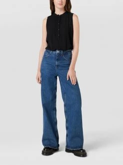 Tom Tailor Denim Bluse In Unifarbenem Design - Schwarz