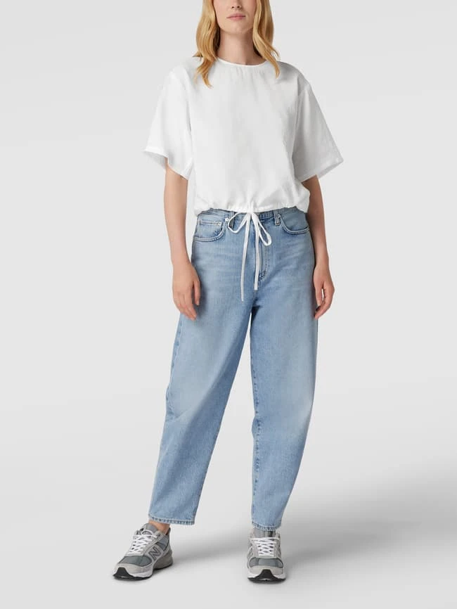 Marc O'Polo Denim Blusenshirt Mit Rundhalsausschnitt - Weiß 1 Marc O'Polo Denim Blusenshirt Mit Rundhalsausschnitt - Weiß