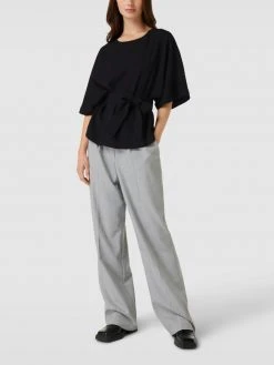 MOS MOSH Bluse Mit Taillengürtel Modell 'Rikas Leia' - Schwarz