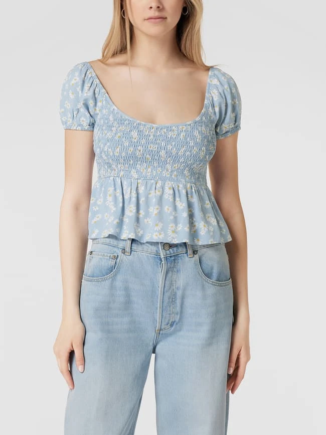 REVIEW Crop Top Mit Floralem Muster - Eisblau 4 REVIEW Crop Top Mit Floralem Muster - Eisblau – Bild 4