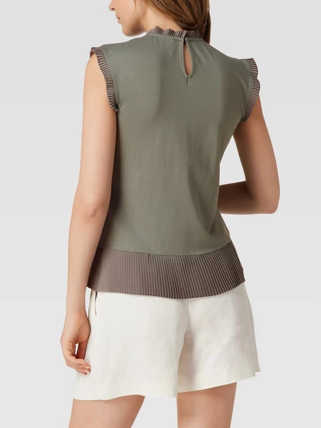 Jake*s Collection Bluse Mit Plisseefalten - Khaki 5 Jake*s Collection Bluse Mit Plisseefalten - Khaki – Bild 5