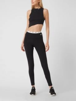 Reebok Active Crop Top Mit Logo - Schwarz