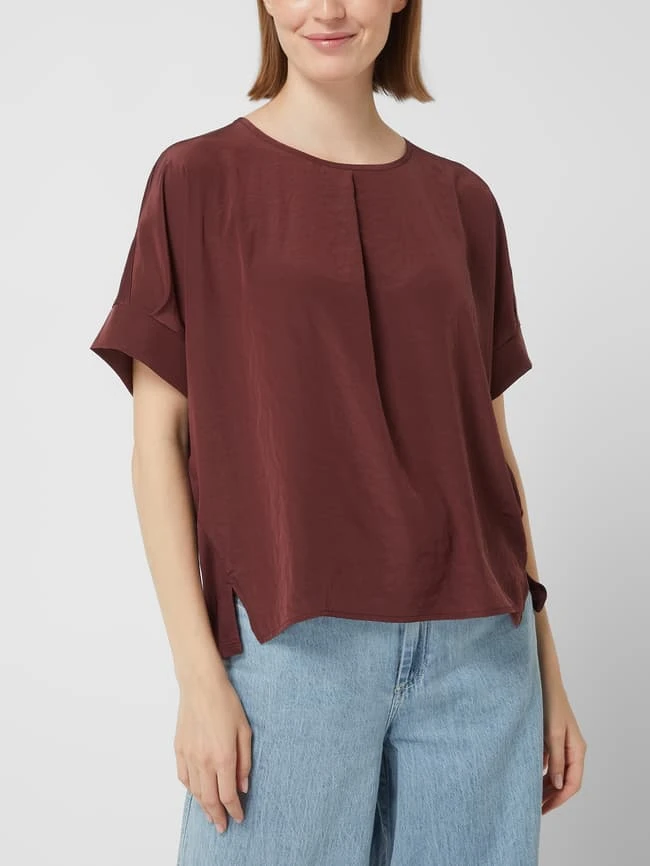 Luisa Cerano Blusenshirt Aus Satin - Bordeaux Rot 4 Luisa Cerano Blusenshirt Aus Satin - Bordeaux Rot – Bild 4