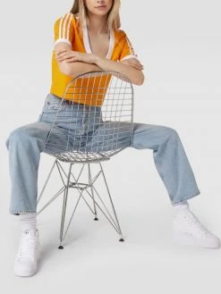 Adidas Originals Crop T-Shirt Mit V-Ausschnitt - Orange