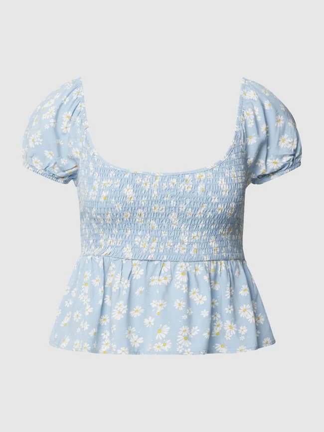 REVIEW Crop Top Mit Floralem Muster - Eisblau 2 REVIEW Crop Top Mit Floralem Muster - Eisblau – Bild 2