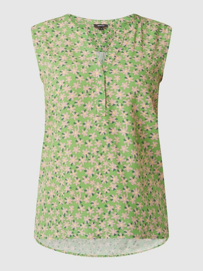 Montego Blusentop Aus Viskose - Apfelgrün 2 Montego Blusentop Aus Viskose - Apfelgrün – Bild 2