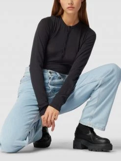 G-Star Raw Body Mit Rundhalsausschnitt Modell 'Henley' - Schwarz