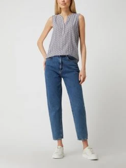 Montego Blusentop Aus Viskose Mit Ornament-Muster - Dunkelgrau