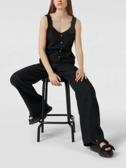 Tom Tailor Denim Blusentop Mit Label-Applikation - Schwarz