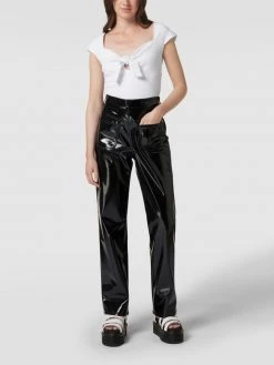 Guess Crop Top In Ripp-Optik - Weiß