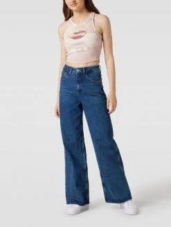 Guess Crop Top Mit Label-Print - Rosa