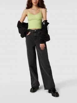 BDG Urban Outfitters Crop Top Mit Spitzenbesatz - Grün