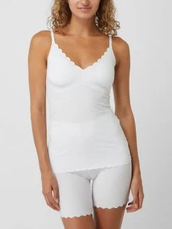 Skiny Top Mit Herausnehmbaren Cups Modell 'Micro Lovers' - Weiß