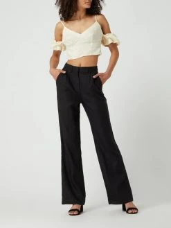 NA-KD Crop Top Aus Leinen - Beige