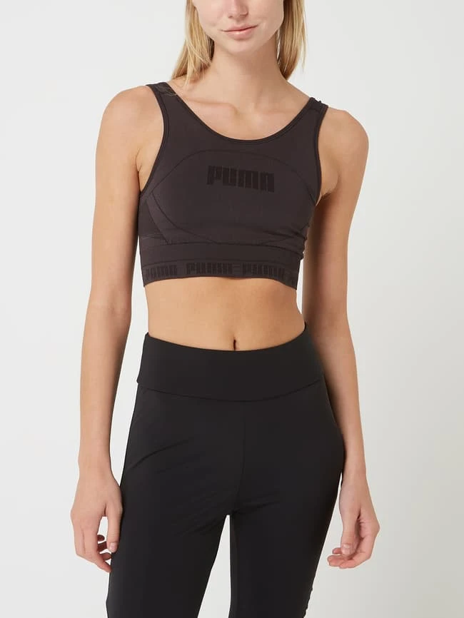 PUMA PERFORMANCE Tight Fit Crop Top Mit Stretch-Anteil - Schwarz 4 PUMA PERFORMANCE Tight Fit Crop Top Mit Stretch-Anteil - Schwarz – Bild 4