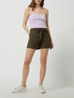 Only Crop Top Mit Zierknopfleiste Modell 'Nessa' - Flieder