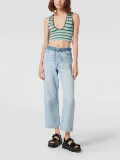 BDG Urban Outfitters Crop Top In Ripp-Optik - Blau