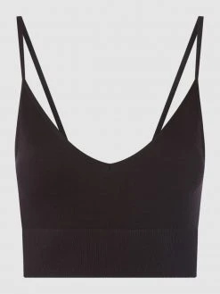 Only Crop Top Mit Stretch-Anteil Modell 'Vicky' - Schwarz