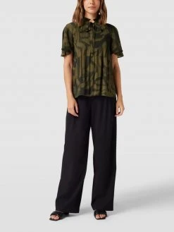 Lauren Ralph Lauren Bluse Mit Plisseefalten - Olivgrün